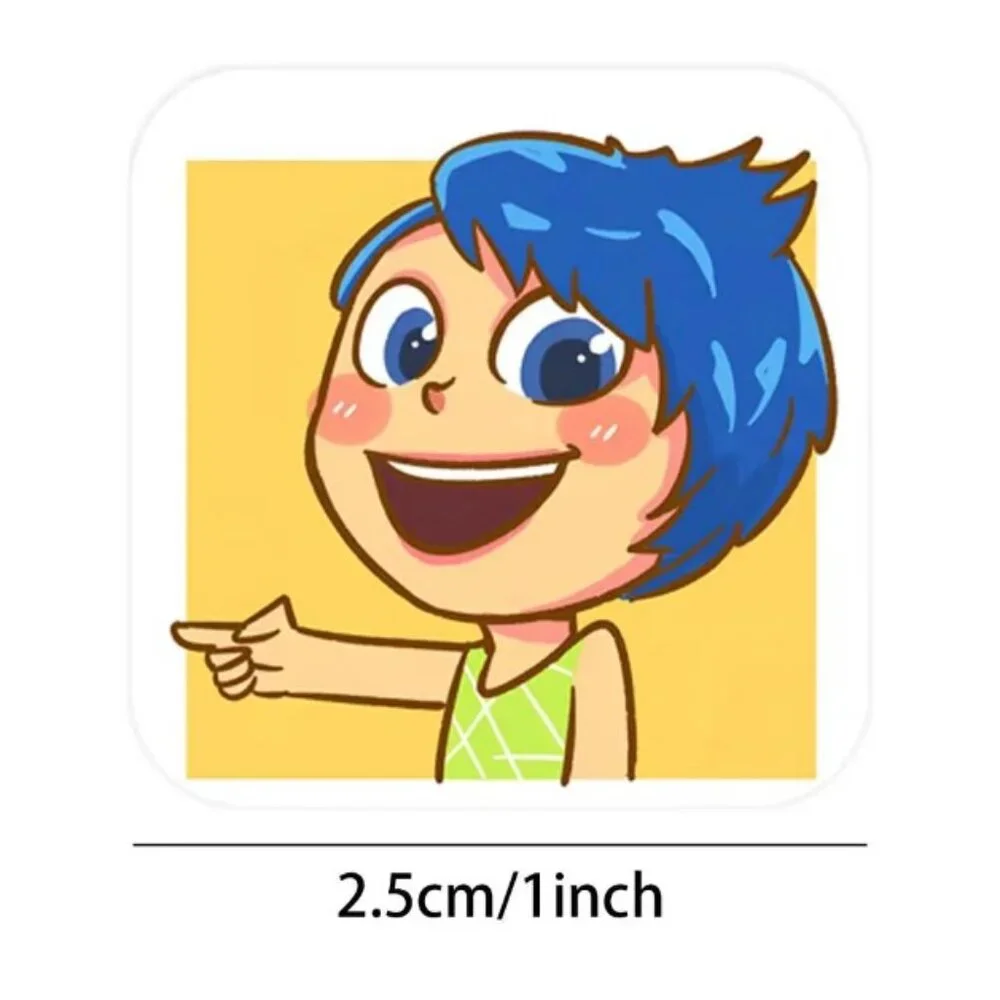 Inside Out 2 Vinyl Stickers Roll 500pcs Square